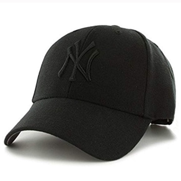 all black new york yankees cap